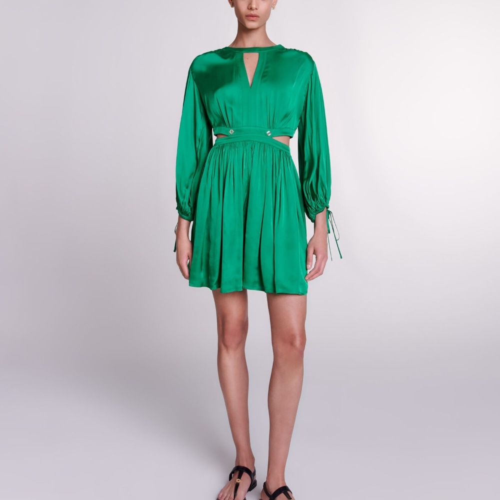 Maje Short Satin Look Dress